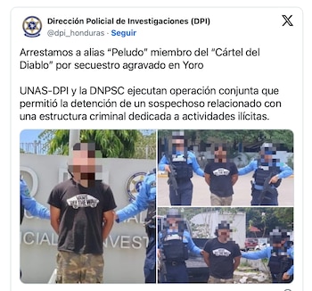Los secuestradores habrían exigido tres millones de lempiras por la liberación de la víctima. (FOTO: DPI)