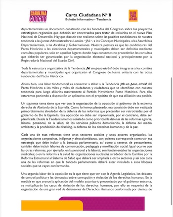 Carolina Corcho denunció irregularidades electorales y llamó a preparar resistencia frente al gobierno de Abelardo de la Espriella - crédito @carolinacorcho/X