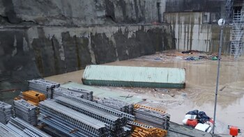 Se inundaron las obras de