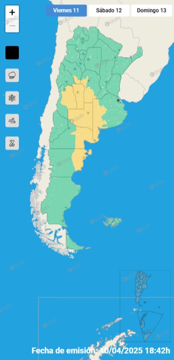 Hay alerta amarilla en 8