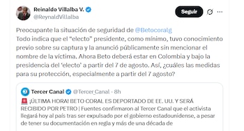 El abogado Reinaldo Villalba se refirió a la situación de Beto Coral, tras anuncio de deportación desde Estados Unidos - crédito @ReynaldVillalba/X