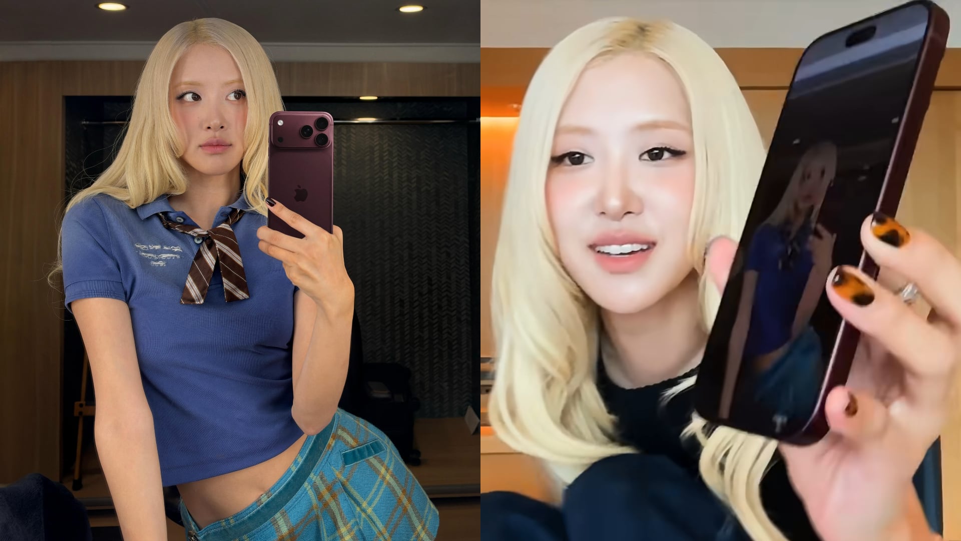 Rosé, integrante de BLACKPINK, explicó la polémica por su foto con el iPhone 18 Pro (Instagram/@roses_are_rosie/Captura de video)