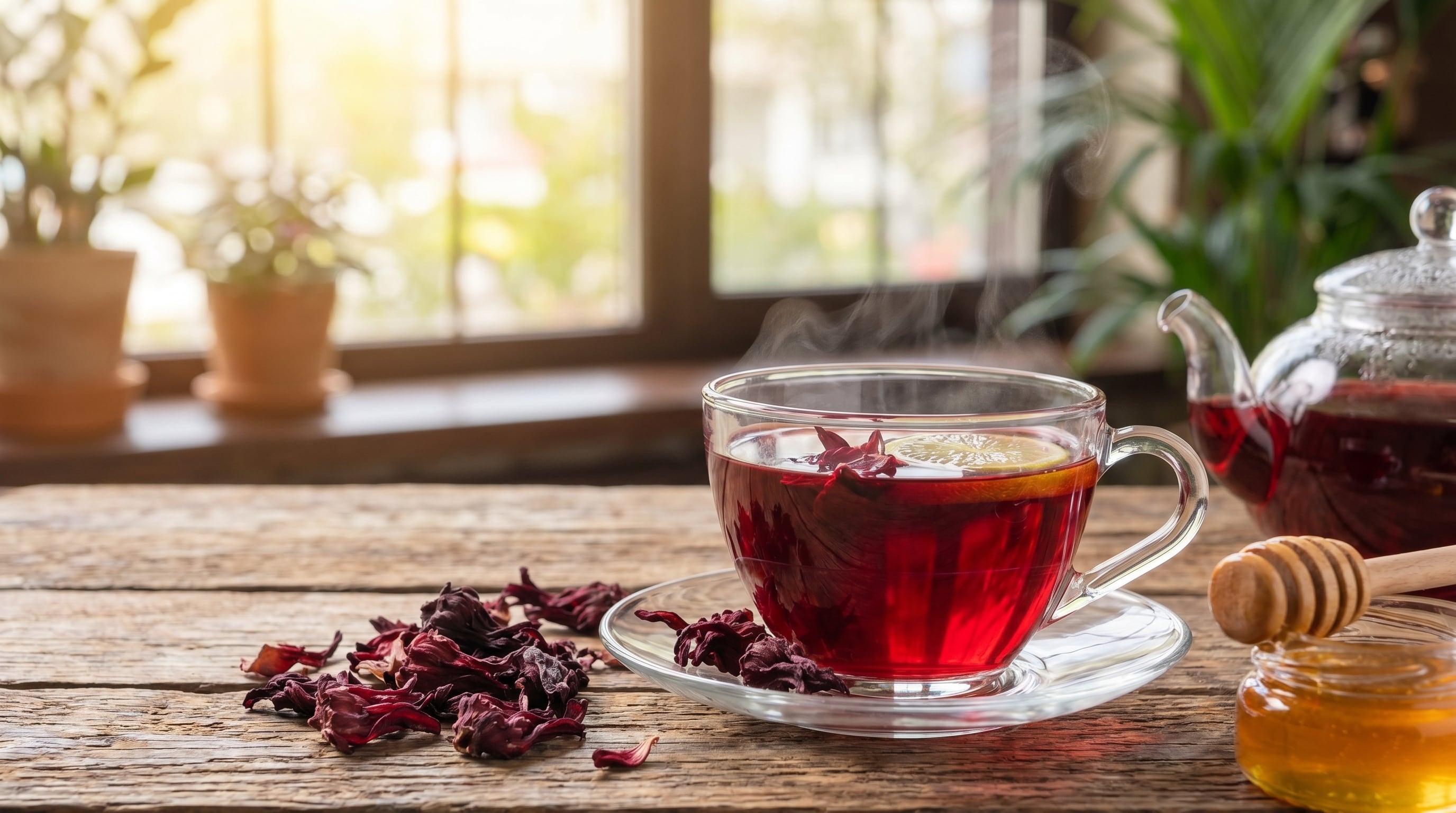El té de hibisco integra la lista de bebidas herbales que pueden consumirse calientes o frías (Imagen Ilustrativa Infobae)