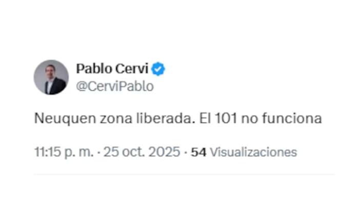 El mensaje que publicó Cervi en sus redes sociales tras el robo