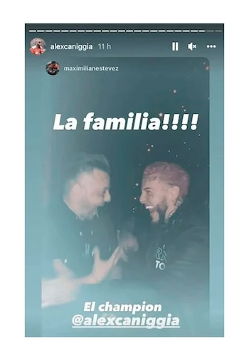 Chanchi Estévez y Alex Caniggia