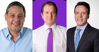 Los aspirantes Mauricio Lizcano, David