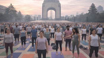 Para aliviar el estrés, CDMX tendrá clase masiva de Yoga gratis en el Monumento a la Revolución: cuándo y a qué hora será