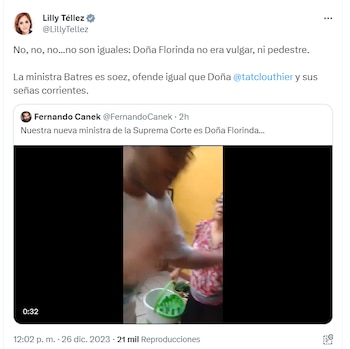 Lilly Téllez comparte video donde