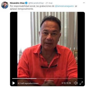 Nicandro Díaz habló sobre la