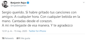 El mensaje de Benjamín Rojas
