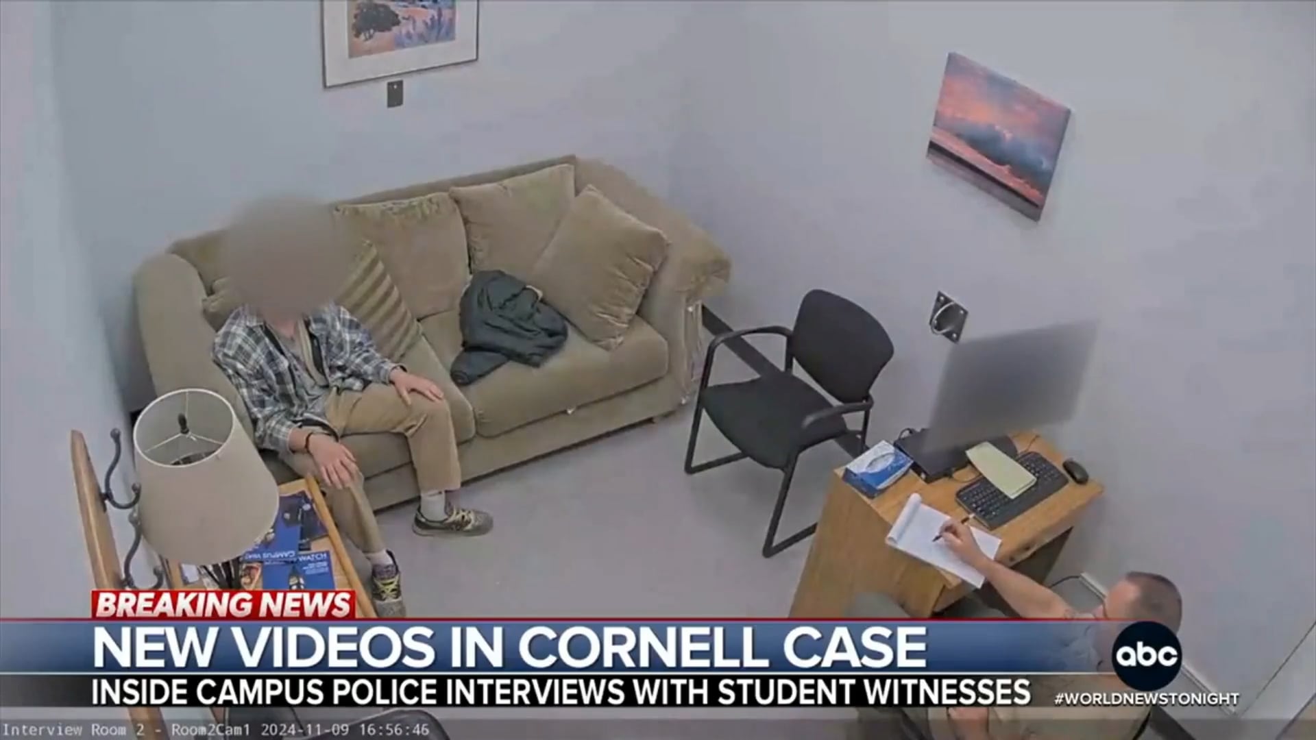 Un miembro de Chi Phi negó la coordinación de un testimonio falso y sostuvo que le dijeron que el encuentro con la denunciante fue consensuado (Captura de video: ABC News).