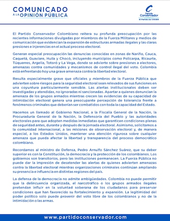 Partido Conservador - crédito Partido Conservador