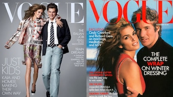 Los hijos de Cindy Crawford y Richard Gere recrean su histórica portada de Vogue 34 años después