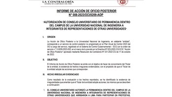 Contraloría emitió informe sobre irregularidades