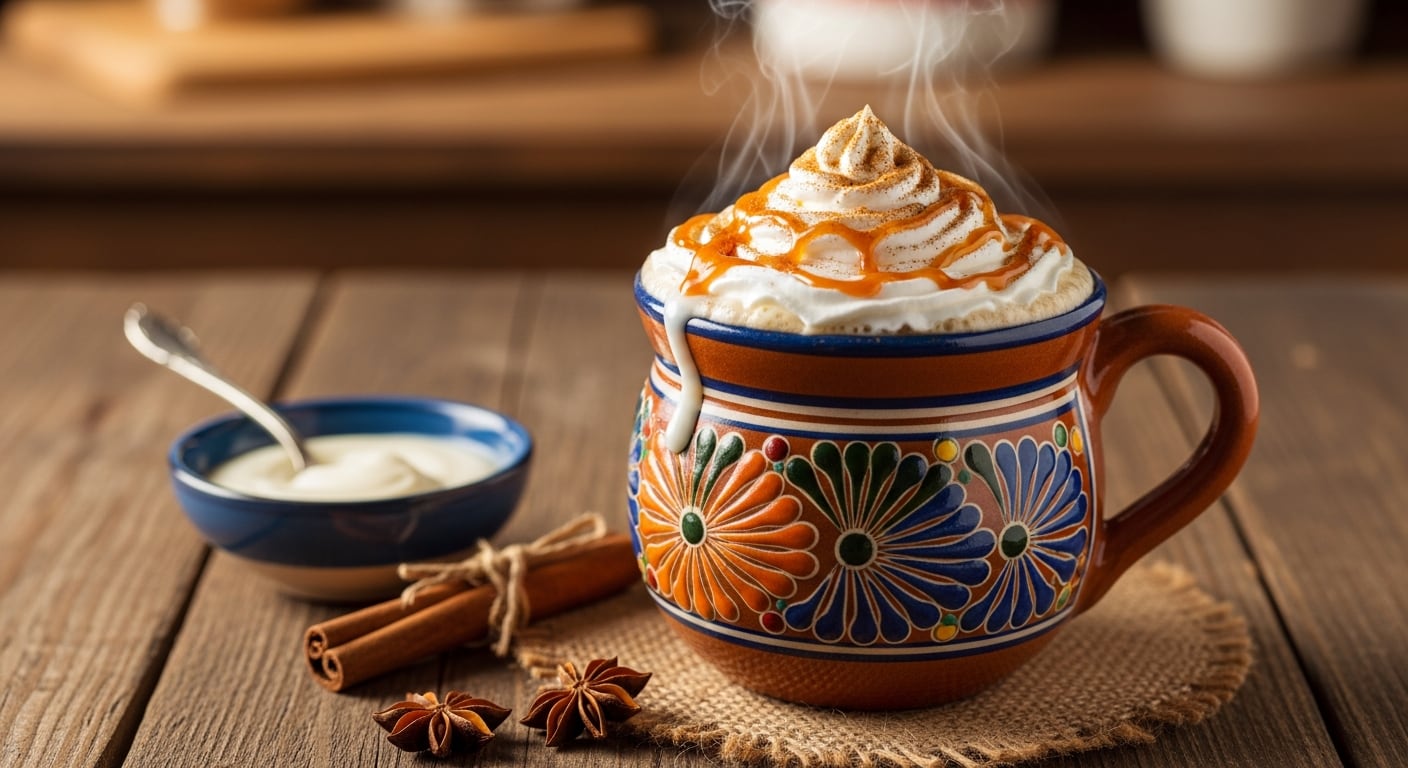 El atole de cajeta es ideal para disfrutar en mañanas frescas o noches lluviosas acompañado de pan dulce o tamales. - (Imagen Ilustrativa Infobae)