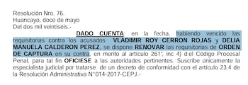 Vladimir Cerrón mantiene una orden de captura vigente.
