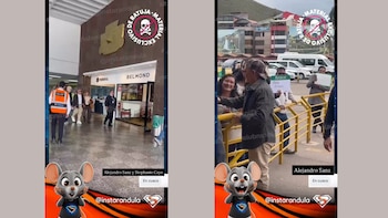 Alejandro Sanz y Stephanie Cayo en Cusco