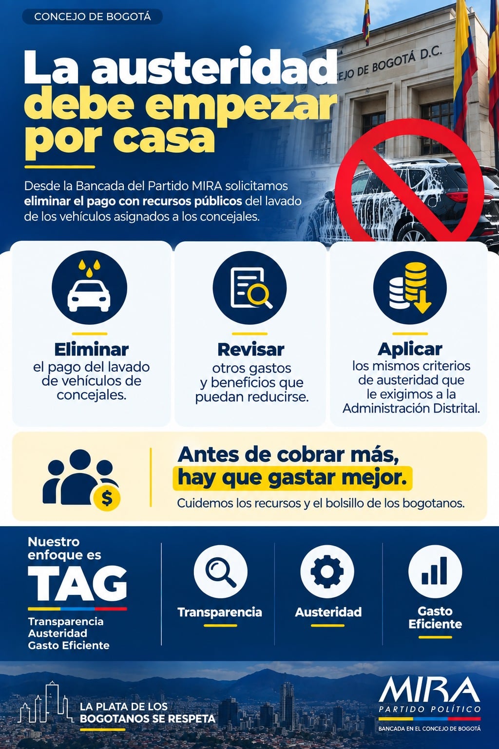 La propuesta de MIRA surgió tras la aprobación de nuevas cargas tributarias en Bogotá, entre ellas la sobretasa al impuesto predial - crédito Prensa MIRA/Concejo de Bogotá