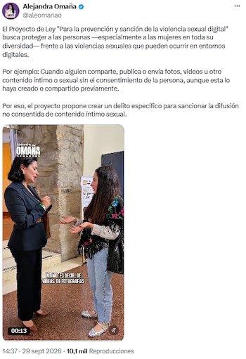 Amaranta Hank impulsa un delito por difundir contenido íntimo sin consentimiento - crédito @aleomanao/X