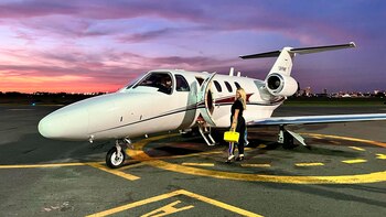 Wanda a punto de abordar