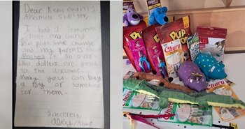 La pequeña puso un puesto