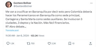 El exsenador Gustavo Bolívar ha