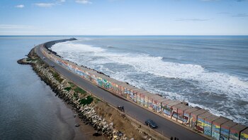 La escollera sur desde el