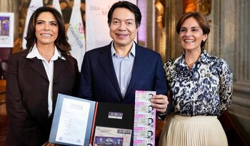 Presentan nuevo billete y estampilla