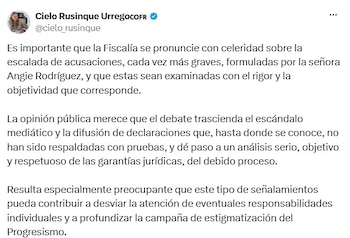 Cielo Rusinque pidió investigar con rigor los señalamientos contra el expresidente Petro - crédito @cielo_rusinque/X