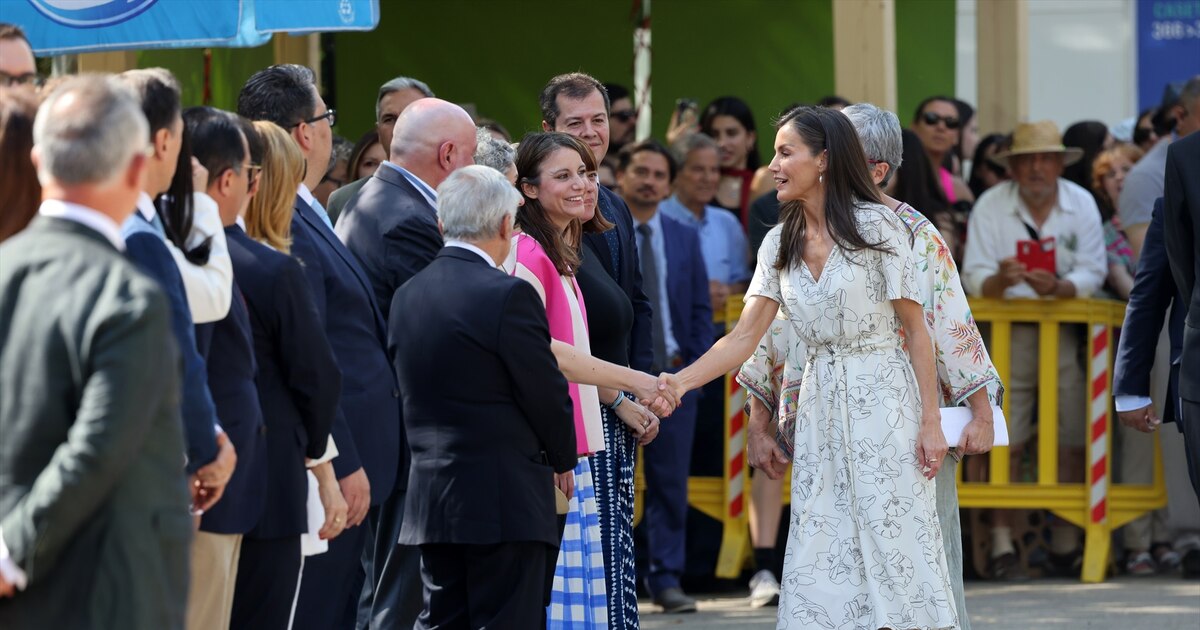 La reina Letizia inaugura la 84ª Feria del Libro de Madrid: su vestido de flores de casi 400 euros - Infobae
