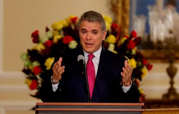En la imagen, el presidente de Colombia, Iván Duque. EFE/Leonardo Muñoz/Archivo