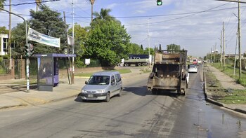 La parada de colectivos donde