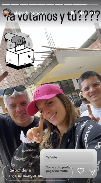 Alejandra Baigorria emitió su voto.