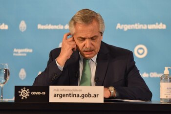 El presidente Alberto Fernández al