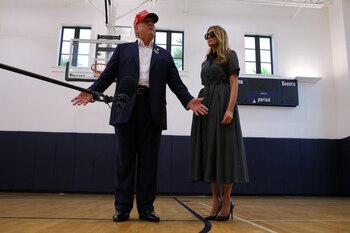 El candidato presidencial republicano y