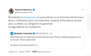 La senadora Paloma Valencia mostró