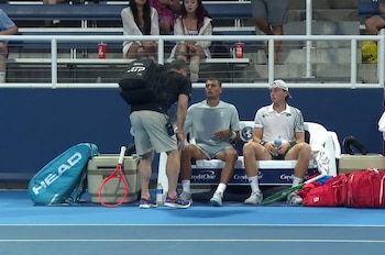 Ignacio Buse y Flavio Cobolli durante el Masters 1000 de Cincinnati.