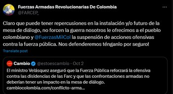 Disidencias de las Farc le