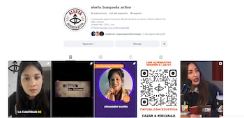 La cuenta de instagram que creó la hermana de la víctima es @alerta_busqueda_activa