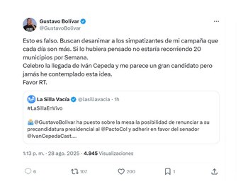 Con este mensaje, el precandidato