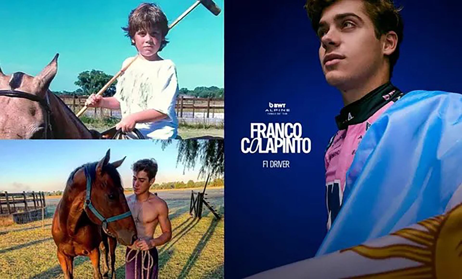 A Franco Colapinto le gustan los caballos y descansar en el campo. También tuvo un efímero paso por el polo (foto: Andrea Trofimczuk)