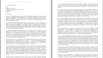 Carta de Álvaro Leyva en contra de Gustavo Petro pide que la Procuraduría, la Contraloría y la Fiscalía revisen los nombramientos de última hora - crédito @AlvaroLeyva/X