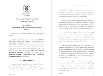 El fallo de la Corte crea un precedente que obliga a las AFP a brindar información veraz y oportuna al cambiar del sistema público al privado - crédito Corte Suprema de Justicia