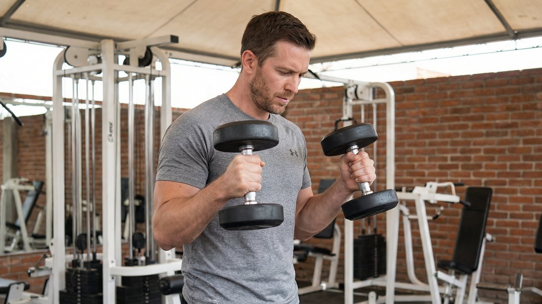 Seleccionar variantes de curl de bíceps que resulten cómodas y seguras previene lesiones y permite avances sostenidos en el entrenamiento de fuerza (Imagen Ilustrativa Infobae)