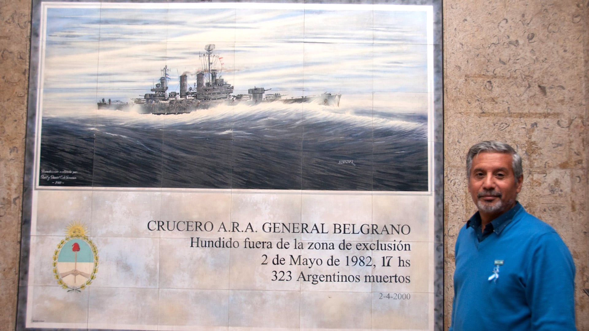 Junto al homenaje del hospital al General Belgrano (Comunicación Institucional del Hospital de Clínicas)