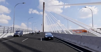 El proyecto del puente de la SE-40 en Sevilla. (Ministerio de Transportes)