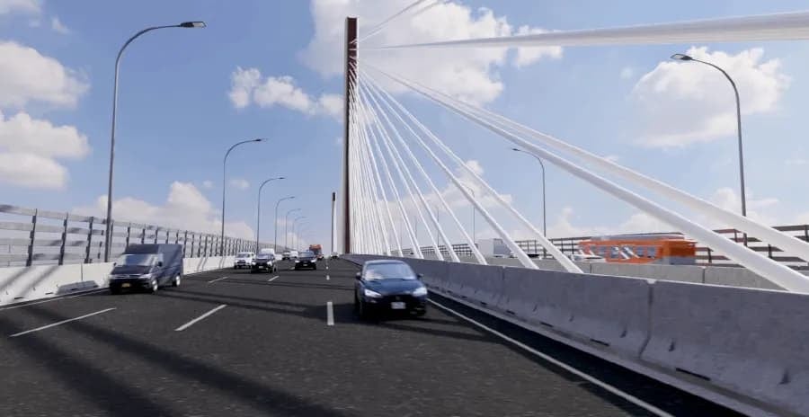 El proyecto del puente de la SE-40 en Sevilla. (Ministerio de Transportes)