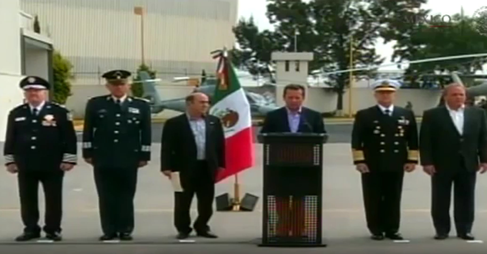 Conferencia de prensa donde revelaron detalles sobre la segunda captura de