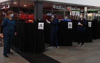 Estaciones sanitarias que se instalaron