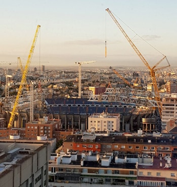 Así están las obras en el estadio Santiago Bernabeu